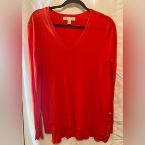 Michael Kors women’s large orange V-neck sweater